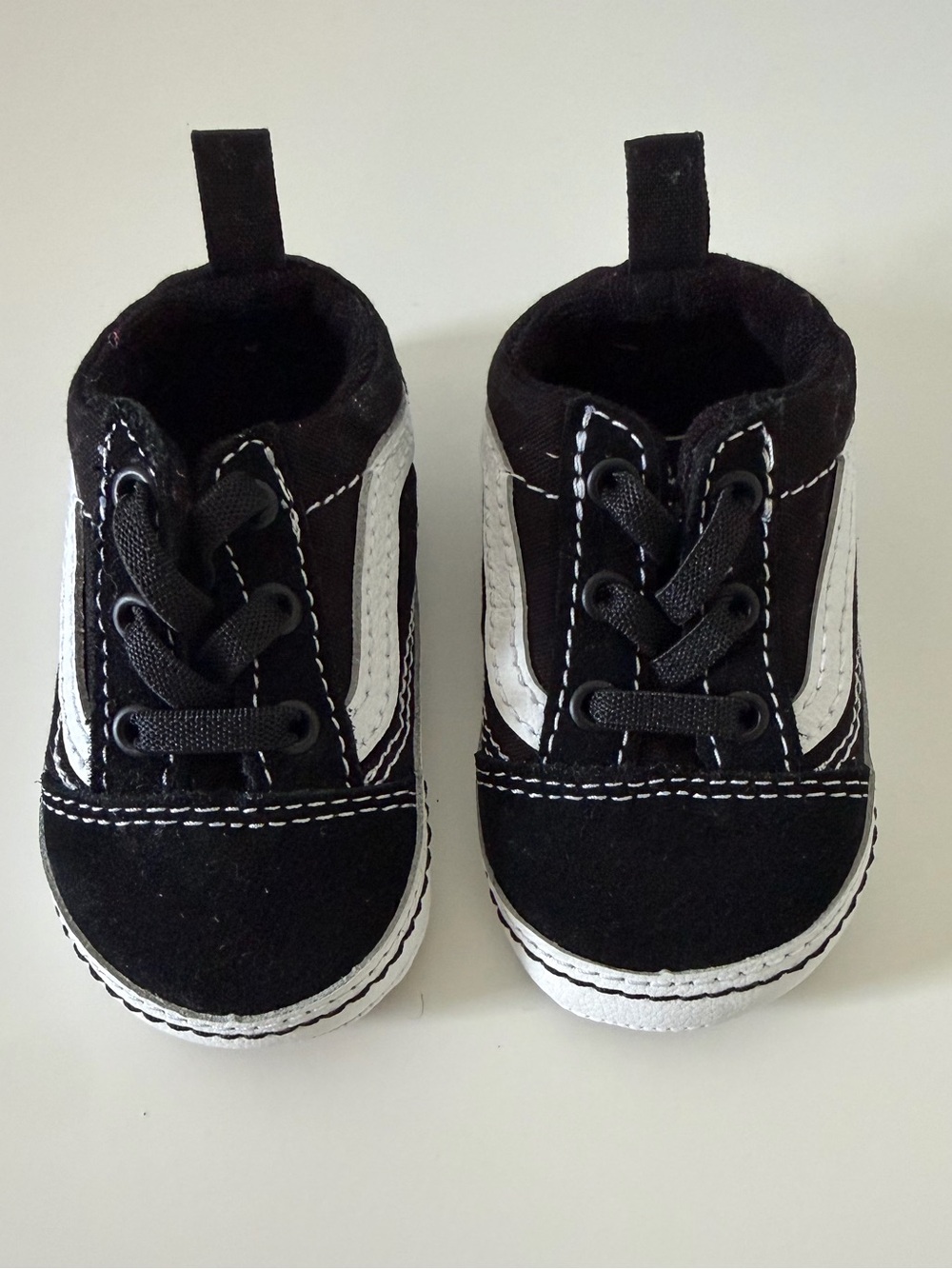 Vans Black and White Slip-On Crib Shoes